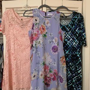3 Dress Bundle - Size Petite 14; XL; Petite L
